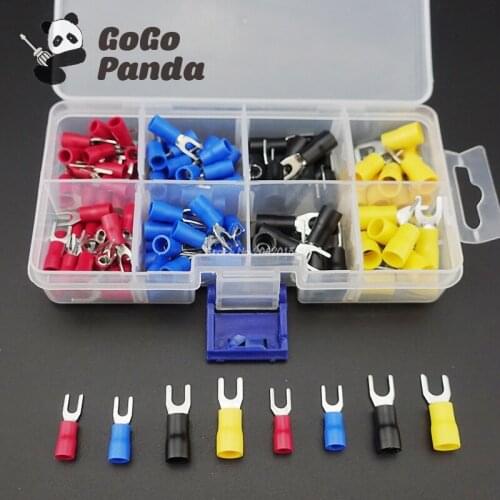 Free Shipping 120 Pieces 8 Types SV Series Terminal Set Cold Pressure Terminals Copper 10A 0.5-6.0mm2