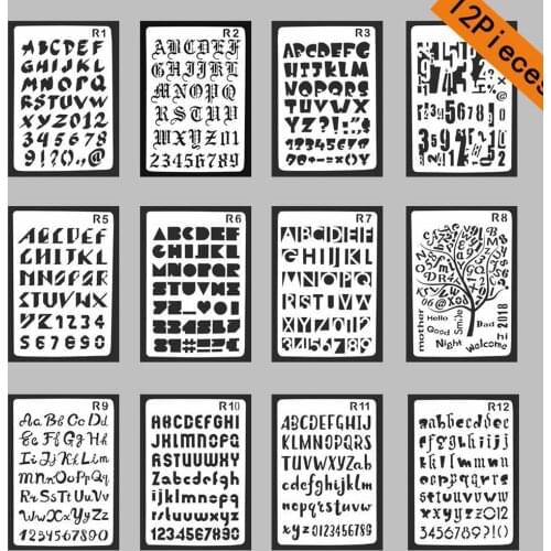 Letter and Numbers New Design DIY Layering Stencils Wall Painting Scrapbook Coloring Embossing Album Decor Paper Card Template