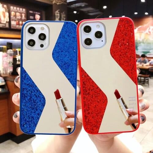 Bling Mirror Glitter PC + TPU Back Cover Case For iPhone 12 Pro Max 12 Mini 11 Pro Max XS Max XR XS X 6 6s 7 8 Plus Coque Case