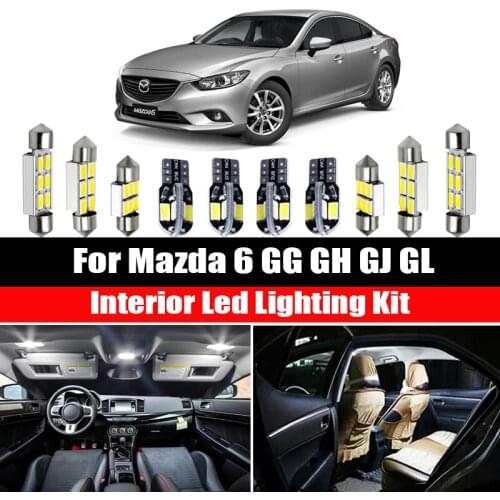 For Mazda 6 GG GH GJ GL Sedan Hatch 2003-2020 Canbus Vehicle Upgrade Kit Car Bulbs Lamp LED Interior Dome Map Trunk Light