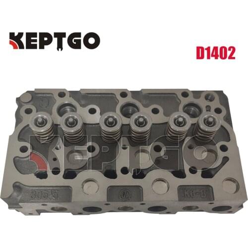 D1402 Complete Cylinder Head w Valves Spring for Bobcat Kubota D1402 Engine L2550DT L2550F L2550DTGST L2650DT