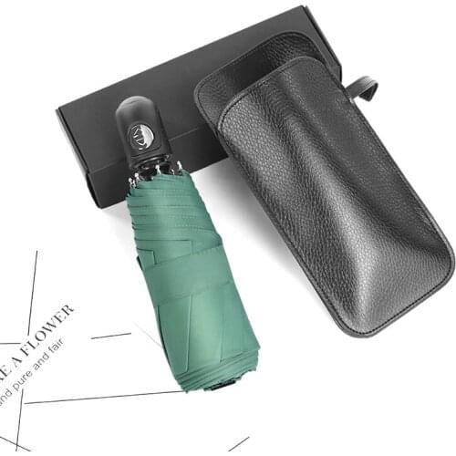 PALONY Mini Pocket Five Folding Automatic Umbrella 8k Portable 6 Colors Pure Color Outdoor Windproof Women And Men