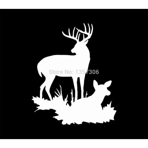Hot Sale Deer Family Sticker Car Window Truck Bumper Auto SUV Door Laptop Kayak Vinyl Decal 9 Colors