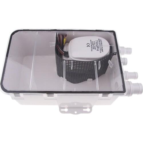 12V 750GPH Shower Sump Pump Drain Kit System Boat Marine AUTO BILGE PUMP