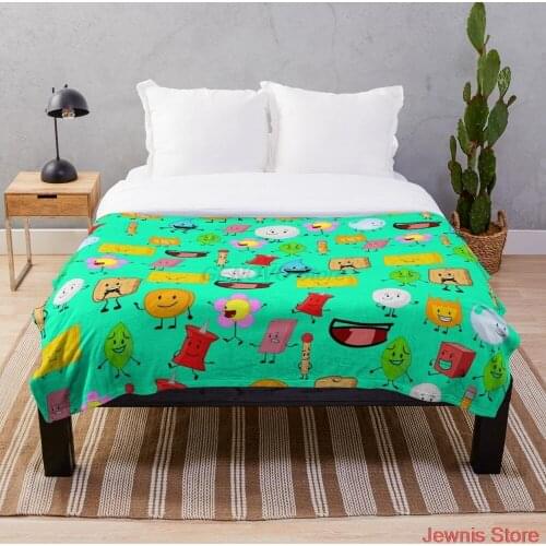 BFDI Blanket Personalized Blankets On For The Sofa/Bed/Car Portable 3D Blanket For Kid adult Home Textiles