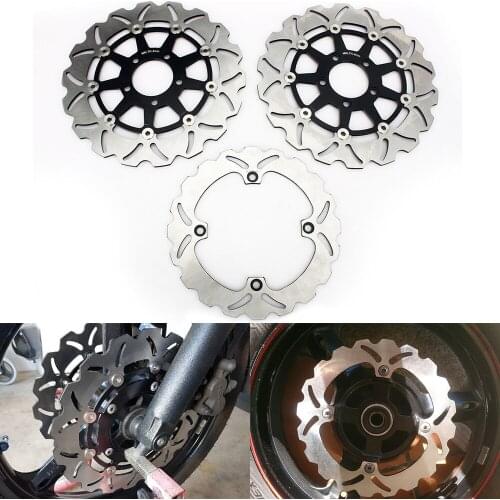 BIKINGBOY For Kawasaki KLV 1000 04-07 Suzuki V-Storm DL 650 04-06 DL 1000 02-13 12 11 10 09 Front Rear Brake Discs Disks Rotors