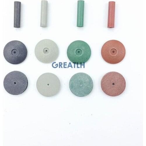 100PCS dental wheels polishing diamond dental Lab drills coarse medium fine dental Rubber Polishers