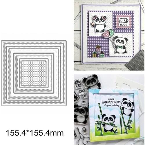 Lattice Square Layered Line Frame Metal Cuttind Dies New Template DIY Handmade Scrapbook Craft Decorate Cards Die Cut Album 2020