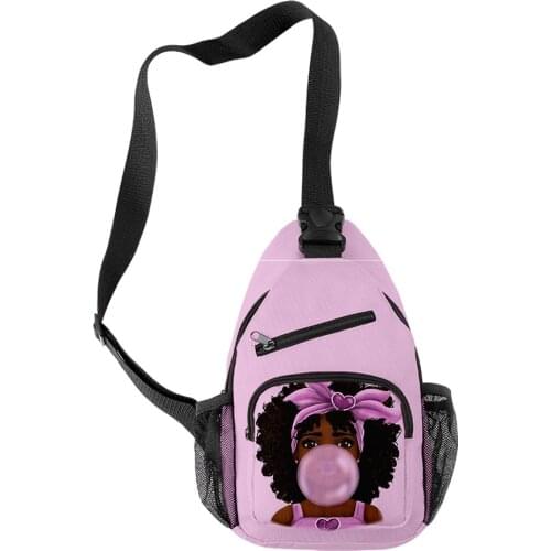 Afro Girl Bag Female Waist Bag Kids Fanny Pack Women Belt Bag Fashion Travel Phone Pouch Chest Bag