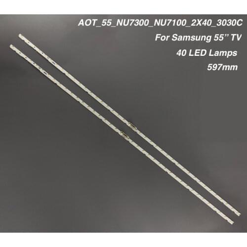 10pcs LED Backlight for Samsung UE55NU7100 UE55NU7300 AOT_55_NU7300_NU7100 BN61-15485A Y18 NU7K 55NU7100 UE55NU7120 UE55NU7172
