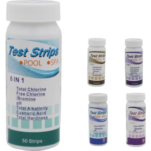 50pcs/bottle 6 in 1 Swimming Pool & Spa Water Test Strips Papers Water test Tools 30% off