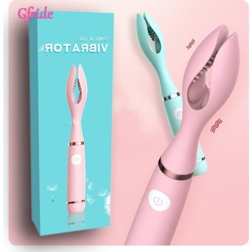Vibration tease wave clip breast clitoris G-spot nipple stimulation massage vibrator female masturbation device