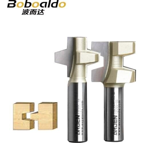 2pcs/set 1/2 Shank Woodworking Tool Glue Joint Bit Set Arden Router Bit