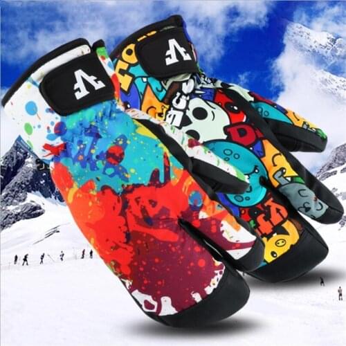 2021 Men Women Kids Winter Warm Snowboarding Ski Gloves Snow Mittens Waterproof Cycling Skiing Snowmobile Handschoemen S M L XL