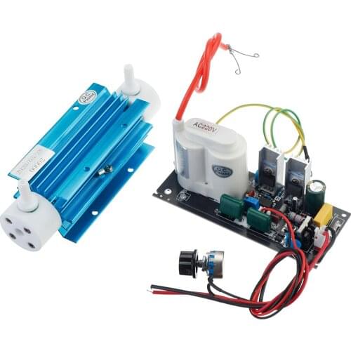 220V/110V 3g Silica Tube Ozone Generator Module Ozone Output Adjustable Air Water Ozonator with Accessory for Home Office School