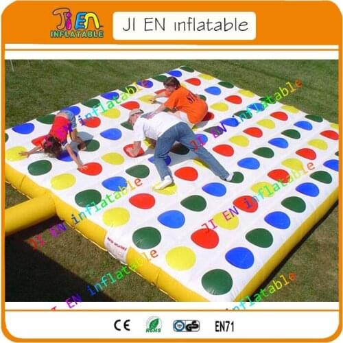 Free shipment!5*5m inflatable game/2-4 player funny inflatable twist sport game for adults and kids/twister game
