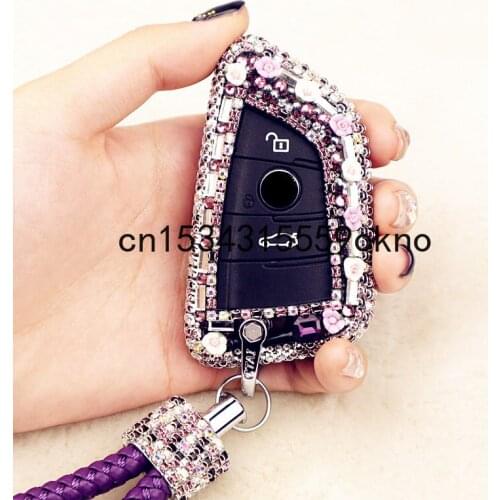 For BMW 5 1 7 Series x1 x3 x5 x6 530li 525li Creative Key Case With Diamond Inlaid Key Case Cover For Women
