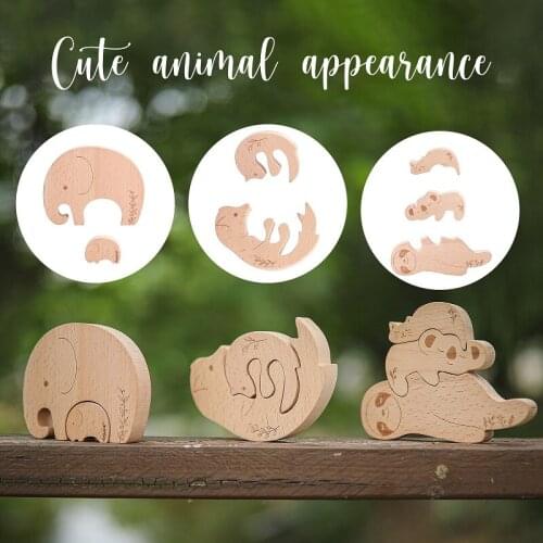 Baby Toys Wooden 3d Jigsaw Puzzle Shapes Learning Cartoon Animal Intelligence Jigsaw Puzzle Toys For Children Educational