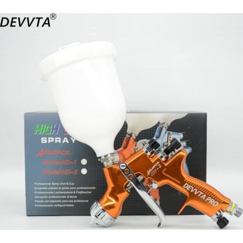 DEVVTA Pro HD-2 Gravity Feed Spray Paint Gun for All Auto Paint ,Furniture with 600 ML Paint Cup 1.3 mm Tip Water Based Airbrush