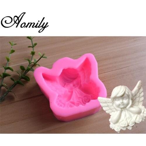 Aomily Angel Girl Shape Fondant Cake Molds Cake Decorating Tools Jelly Sugar Craft Chocolate Moulds Ice Cube Molds Baking Tools