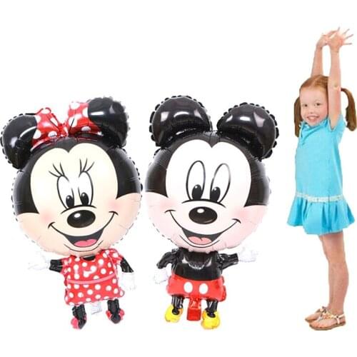 KAMMIZAD Mickey Minnie Balloons Big Size 2pcs/lot Aluminium Foil Helium Inflatable Birthday Party Children Toy Globos Supplies