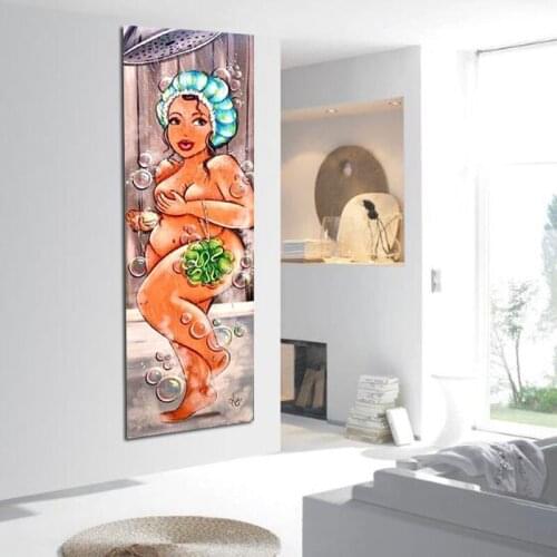 5D DIY full round/square drill Diamond Painting Colorful woman bath Cross Stitch Rhinestone Embroidery Mosaic decorate