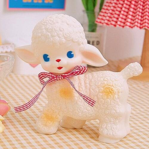 Lamb Rubber Sheep Doll Retro Lamb Girl Showa Lamb Toy
