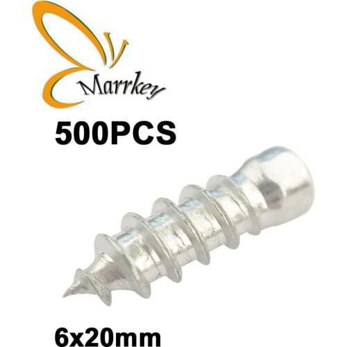 Marrkey 500PCS 20mm Tire Studs/Spikes for Tire/Screw in Studs/Snow Chains Ice Studs for Compact Loader/Forklift/ATV/Tractor/Farm