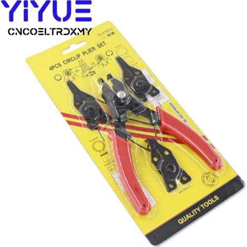 4 in1 Circlip Pliers Set DIY Snap Ring Combination Retaining Clip Jewelry Pliers Internal External Ring Remover