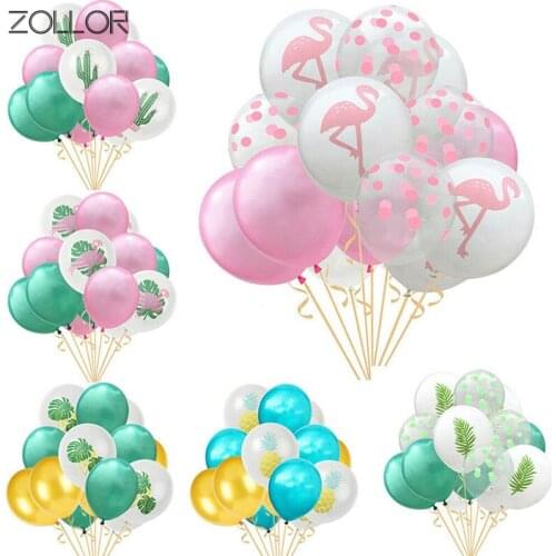 Zollor 15pcs/set Ins Turtle Leaf Pineapple Balloons Set Latex Home Kids Birthday Party Ceremony Decoration Lovely Festival Props