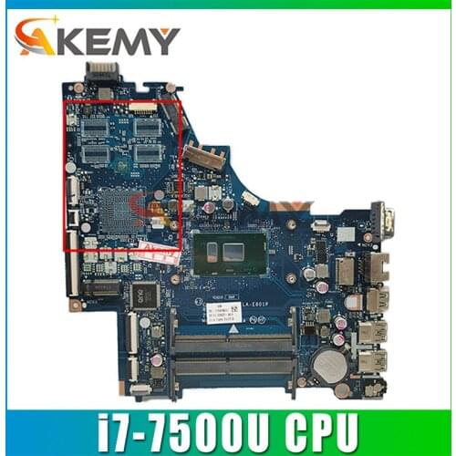 Original For HP 250 G6 Laptop Motherboard LA-E801P With i7-7500U CPU 926246-601 926246-001 DDR4 100% Tested Fast Ship