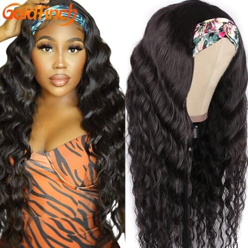 New Style Loose Deep Wave Headband Wig For Women Loose Deep Wave Head Band Wigs Human Hair Malaysian Deep Wave Headband Wig