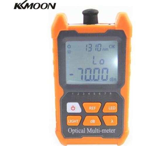KKMOON Portable Mini Fiber Optical Power Meter 8 Wavelengths with LED Light Network Cable Tester FTTH Fiber Optic Cable Tester