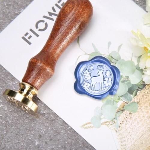 Retro Animal Pattern Fire Painting Stamp Sealing Wax Scrapbooking Stamps Wedding Decorative Envelope Gift Card