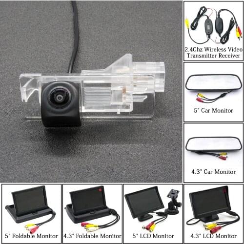 Fisheye Starlight 5" Parking LCD Monitor Car Reverse Camera For Renault Fluence 2013 2014 2015 Clio 4 Megane 3 Captur