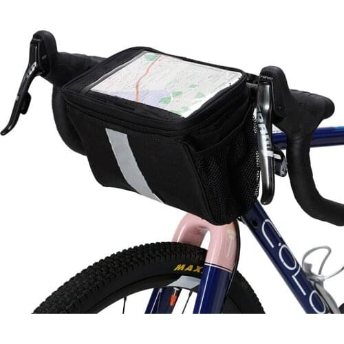 Bicycle Bike Basket Handlebar Bags Bike Front Top Tube Cycling Pannier Pouch Handlebar Bag Riding Storage Bags Phone Water Cup