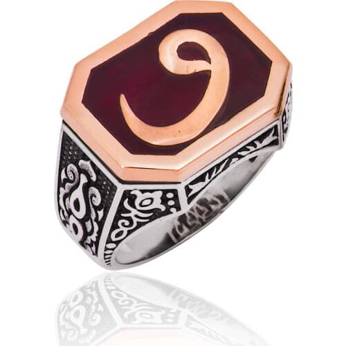 Tevuli 925 Sterling Silver Woah Letter Men 'S Ring