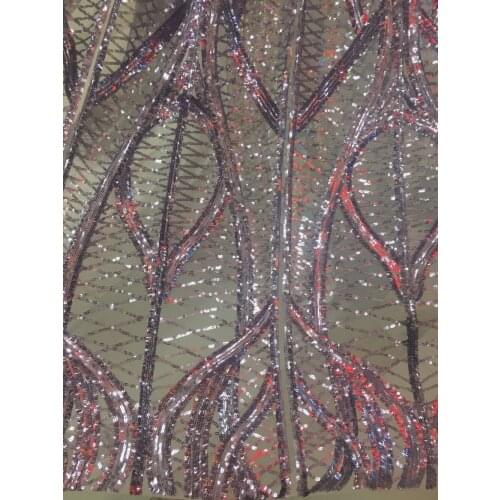 Sequin fabric 5yards SJ34# Three-color grid sequined embroidered wedding dress for bridal wedding dress/sawing Free shipping