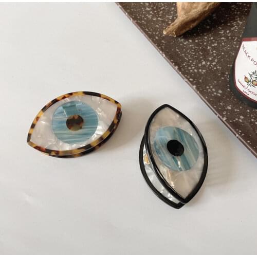 Acetate Blue Eye Hair Claw Clips Non-slip Hairpins Halloween Evil eye Headwear Women Hairclips Claws Girls Hair Accessories