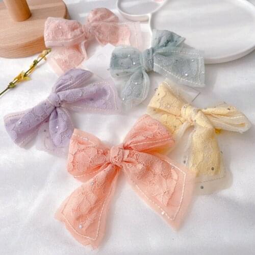 Bow Hair Pins Baby Girls Hair Clips Kids Hair Grips Barrettes Kids Hair Styling Tools Children Hair Wear Headdress Hairpin