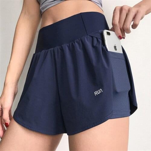 SVOKOR Women Sport Athletic Yoga Shorts Tennis Skorts High Waist Shorts Female Solid Color Anti Exposure In Summer Sportswea