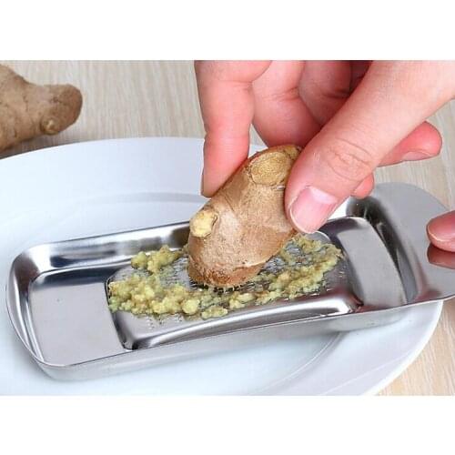 1PC Stainless Steel Ginger Garlic Wasabi Grater Crusher Garlic Press Device Chopper Cutter Garlics Peeler Kitchen Tools OK 0741