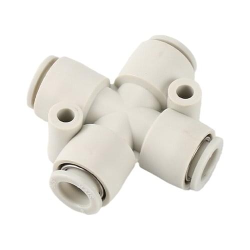 10 PCS KQ2TW/ KB2TW12-00 cross quad-way pneumatic PU air manifold quick insert quick plastic connector air compressor parts Q307