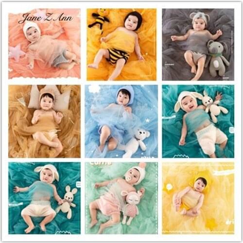 100 days infant theme photo clothing baby summer photo studio creative DIY photography clothes+ props+guaze 9x1.6m