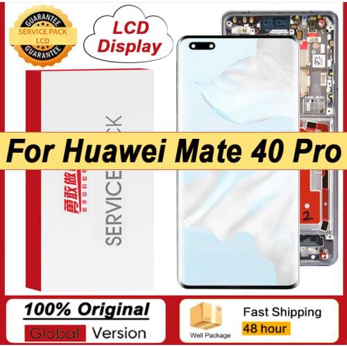 100% Original 6.76'' AMOLED Display for Huawei Mate 40 Pro Full LCD Touch Screen Digitizer Repair Parts + Service Pack