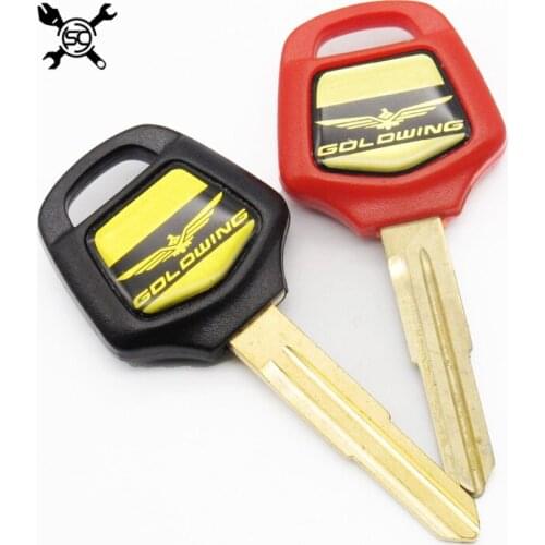 2 Pcs 2 Color Blank Key Uncut Blade Keys Fits For GL1800 2001-2011 02 03 04 05 06 07 08 09 10