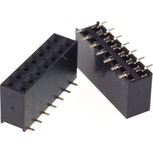 500pcs 2.54mm 2x7 14P Female Header Dual Row Pin Header SMT Plastic height 8.5mm PCB Socket Headers