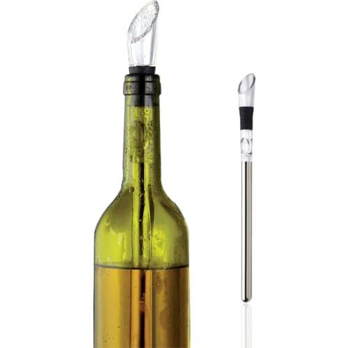 2 in 1 Stainless Steel Ice Wine Chiller Stick Bar Accesorios Red Wine Aerator Pourer Cooling Stick for Beer Drink Kitchen Tools