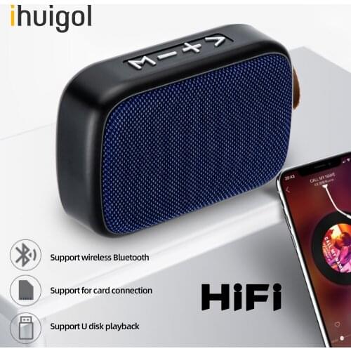 Ihuigol Portable Wireless Bluetooth Speaker Support FM Radio Aux U Disk TF Card HD Call Bass Stereo Surround Outdoor Loudspeaker