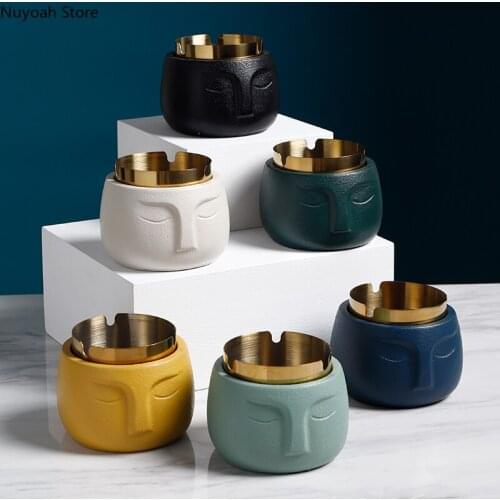 Cement Frosted Ashtray Living Room Anti Fly Ash with Lid Ashtray Household Living Room Storage Box Desktop Cigar Ashtray